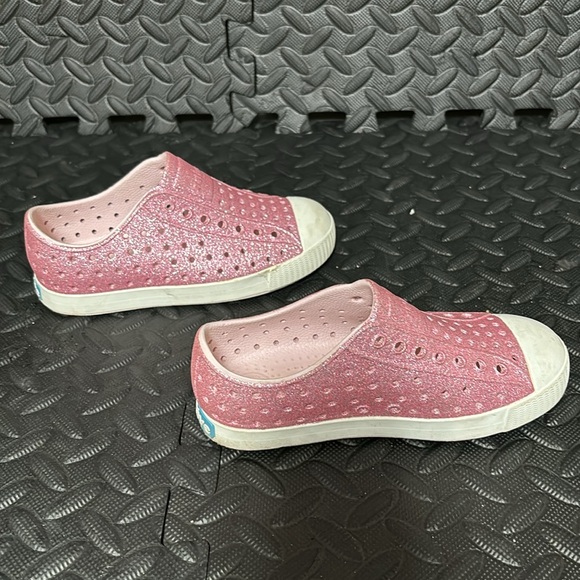 Native Jefferson girls C 12 Shoes glitter sparkly bling recyclable waterproof - Picture 3 of 5